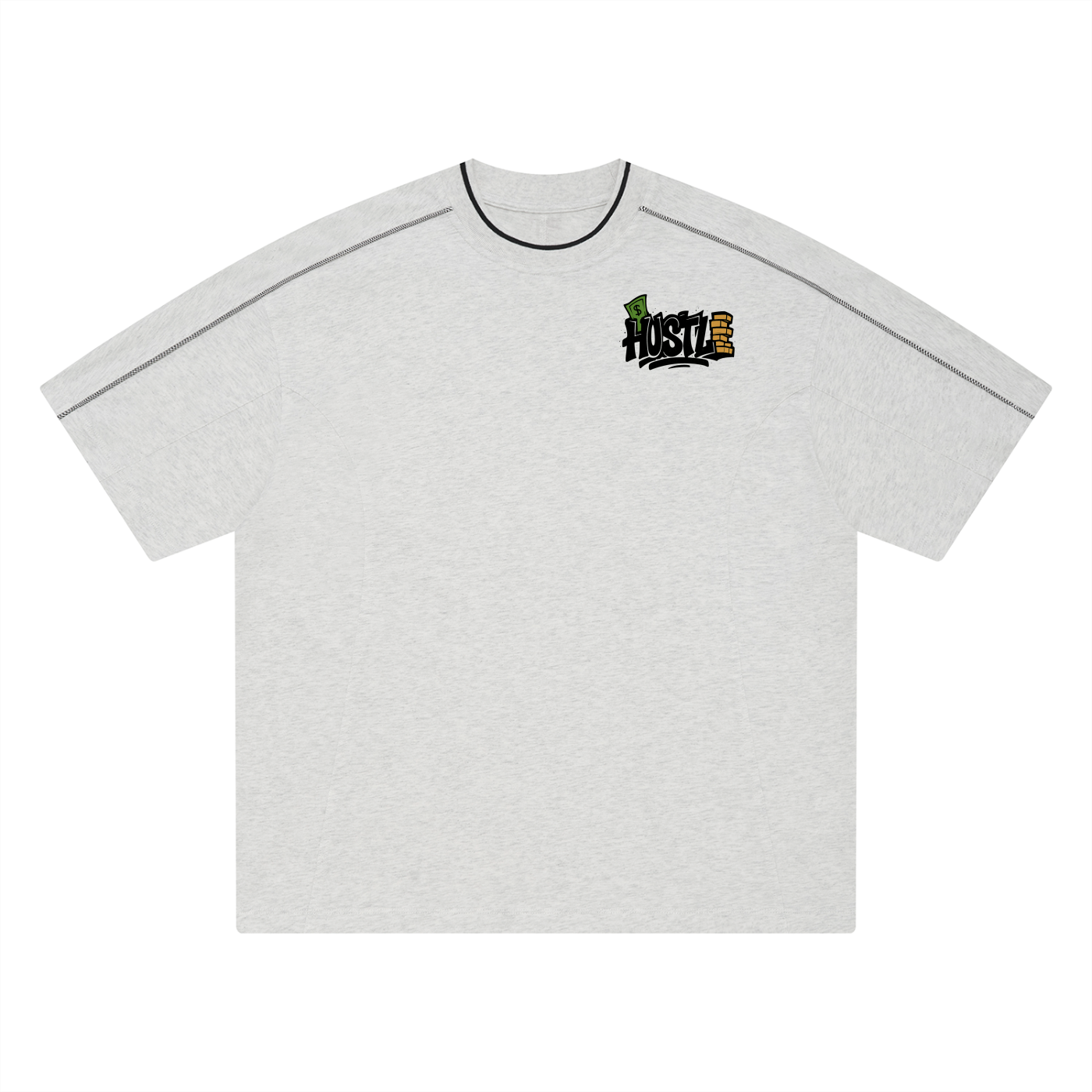 Unisex Oversized Contrast Tape T-Shirt
