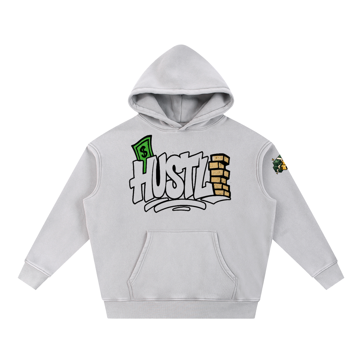 Snow Wash Fleece Oversize Hoodie