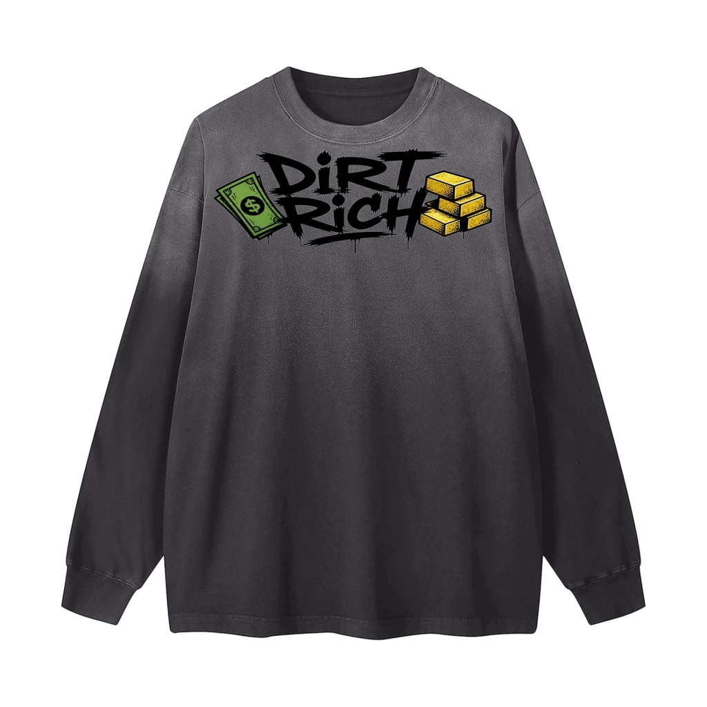 Gradient Washed Long Sleeve T-Shirt