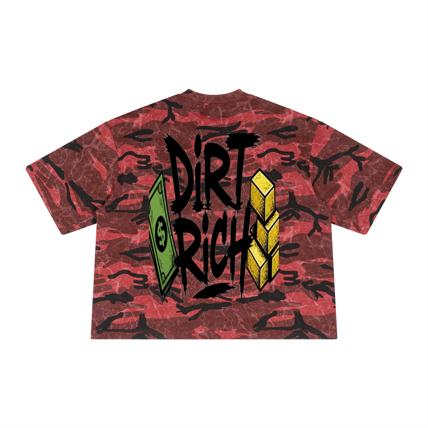 Unisex Boxy Camo Print T-Shirt