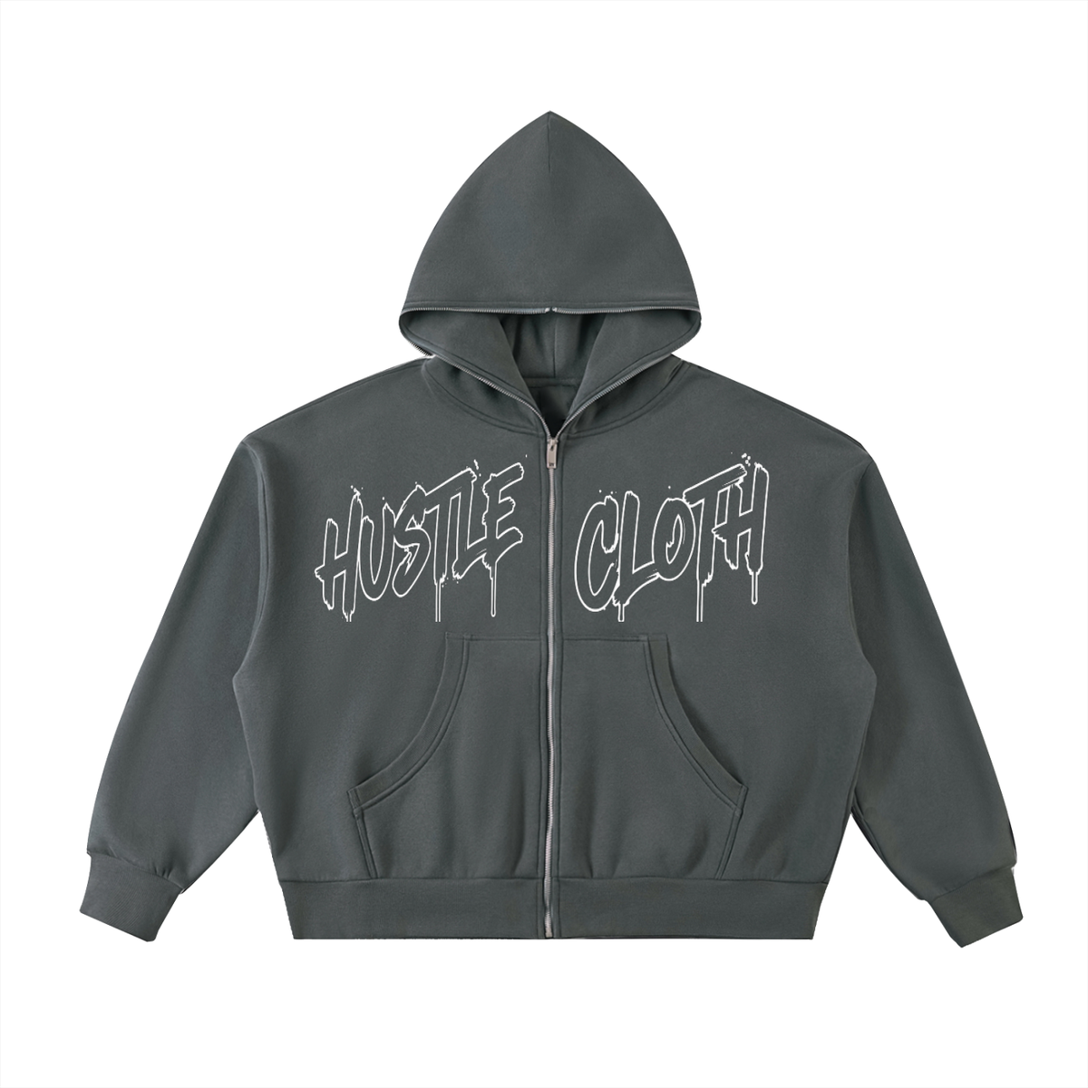 Full-Zip Boxy Hoodie
