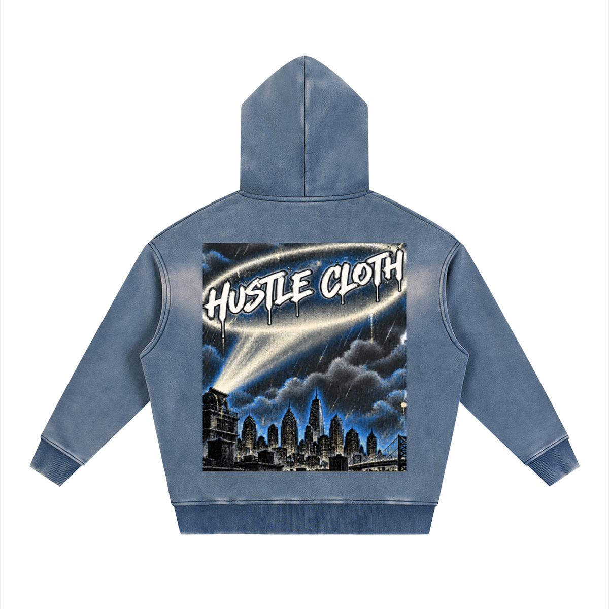 Hustle Cloth skyline  Hoodie