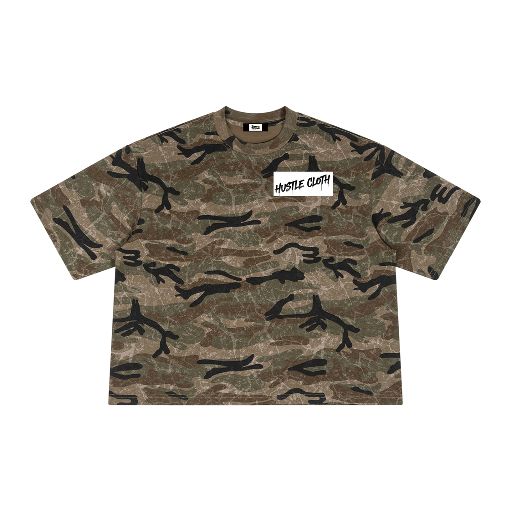 Unisex Boxy Camo Print T-Shirt