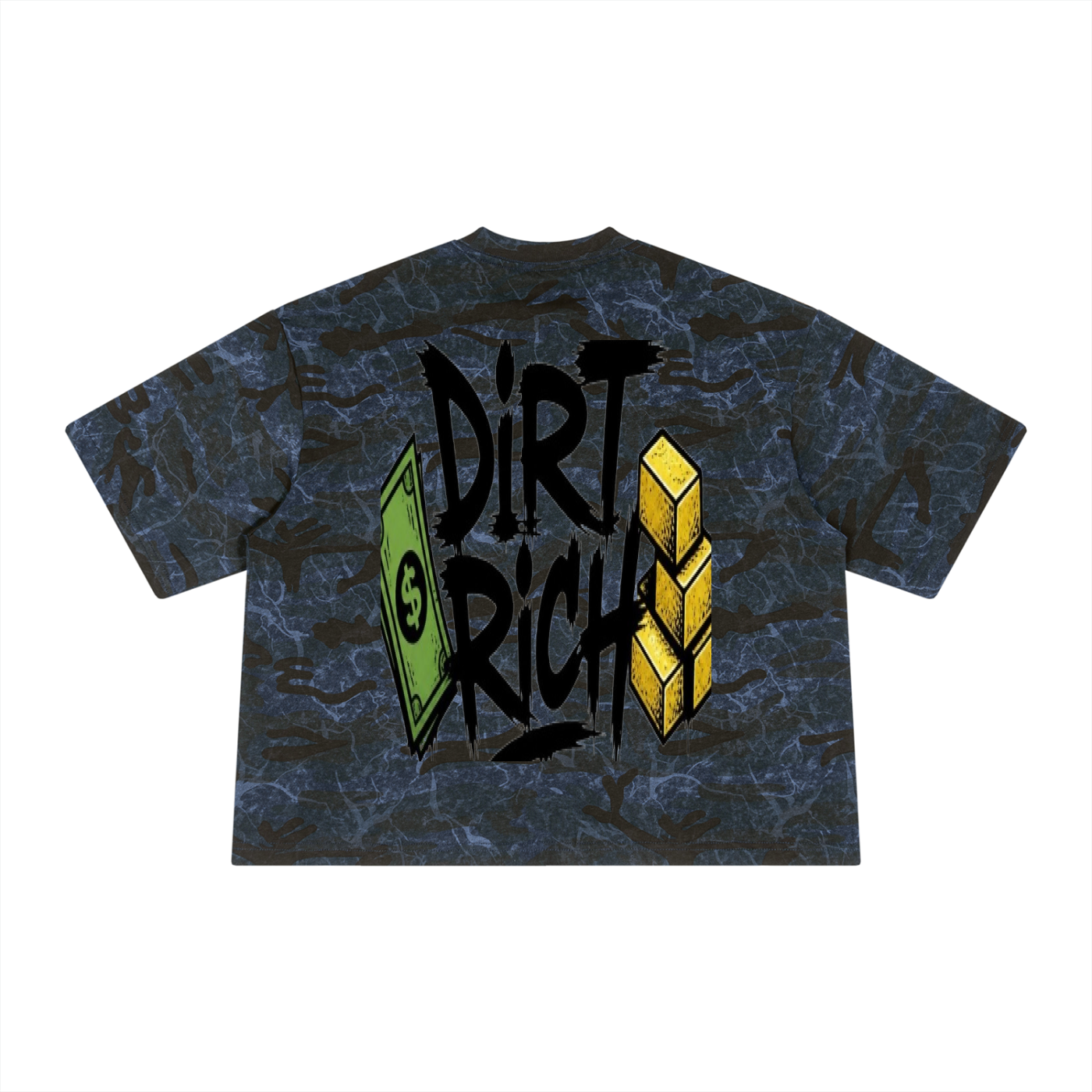Unisex Boxy Camo Print T-Shirt