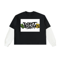 Layered Contrast Sleeve Cotton T-Shirt