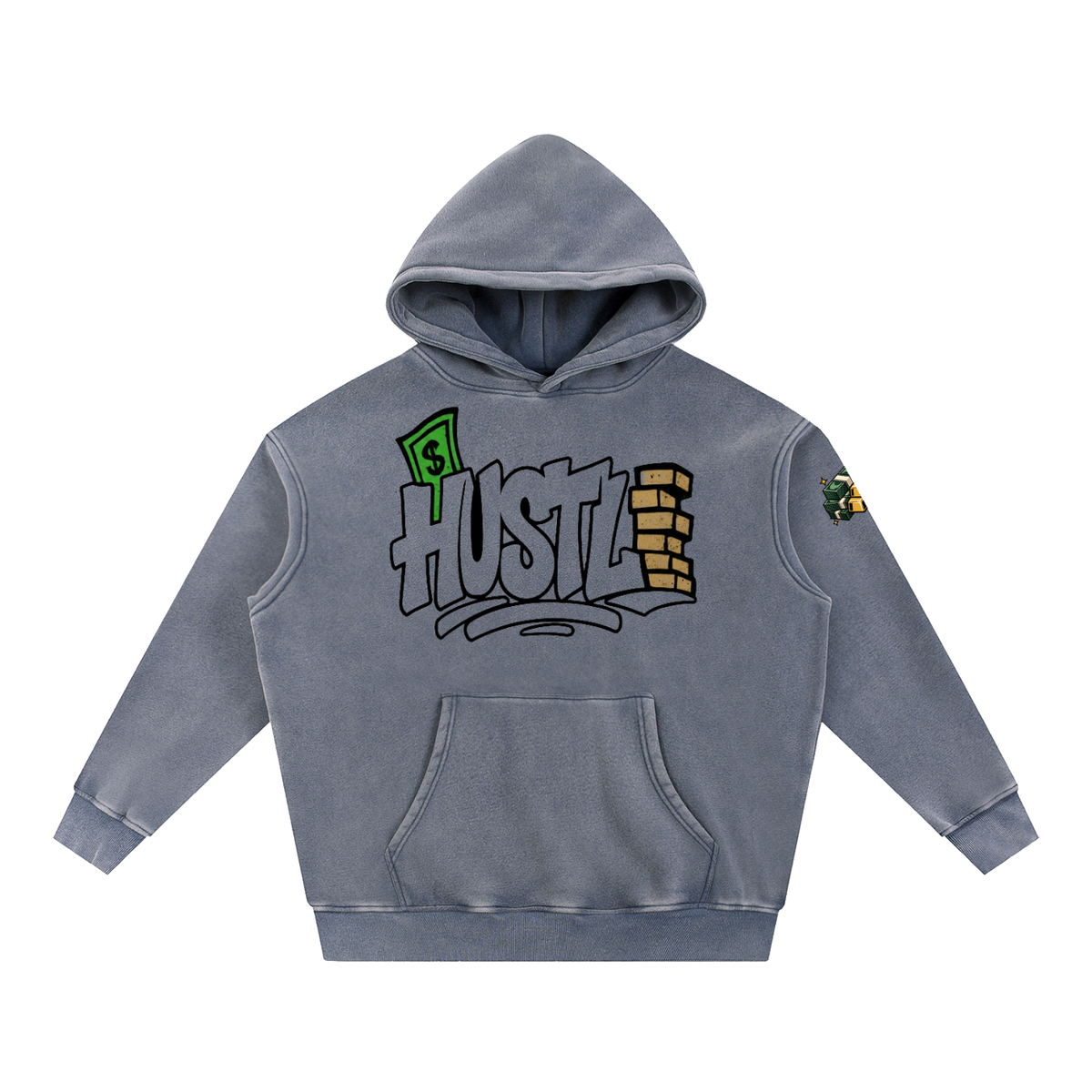 Snow Wash Fleece Oversize Hoodie