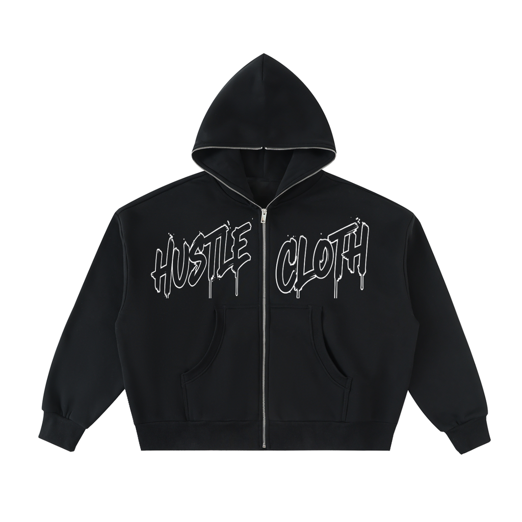 Full-Zip Boxy Hoodie