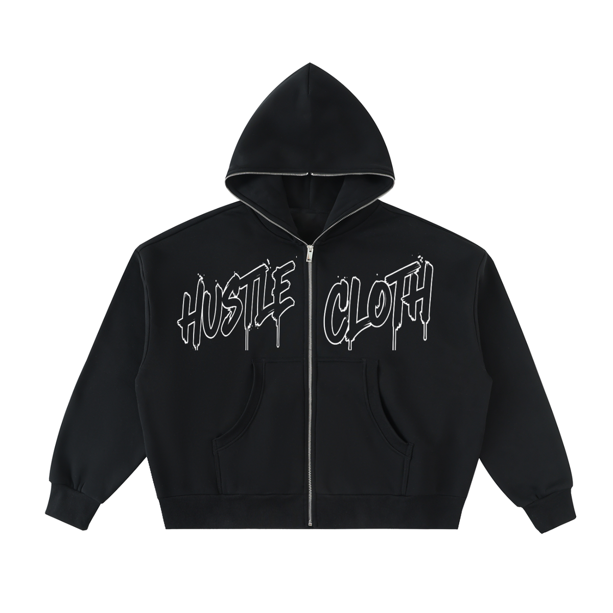 Full-Zip Boxy Hoodie