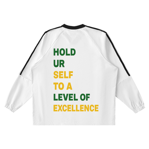 Color-Block V-Neck Long-Sleeve T-Shirt