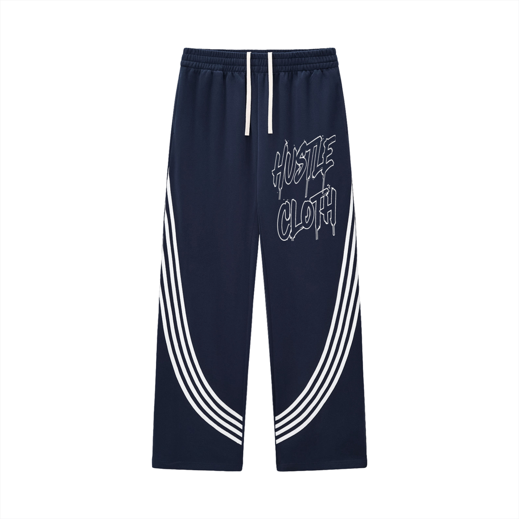 Curved Stripe Straight Sweatpants