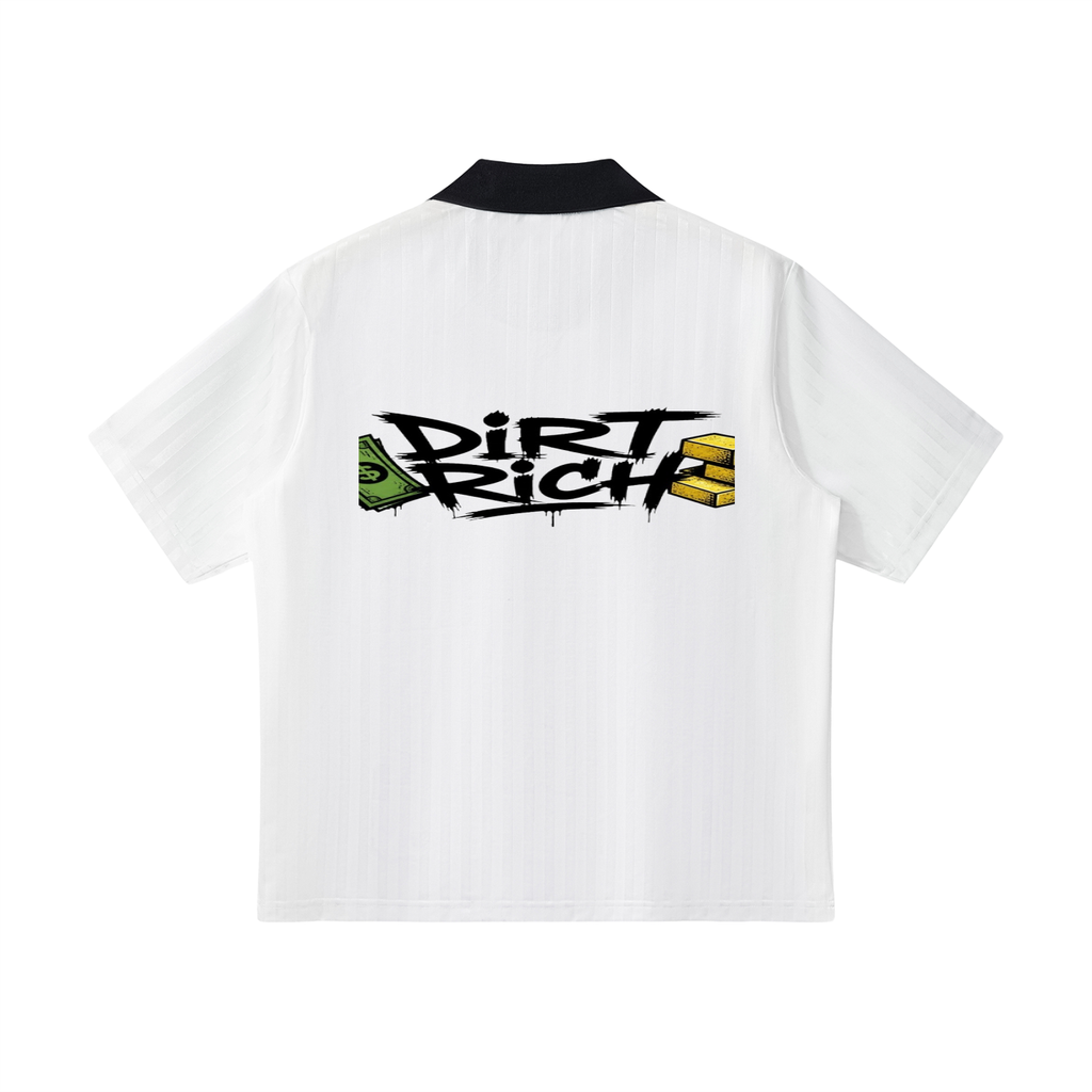 Contrast Collar Striped Soccer Jersey