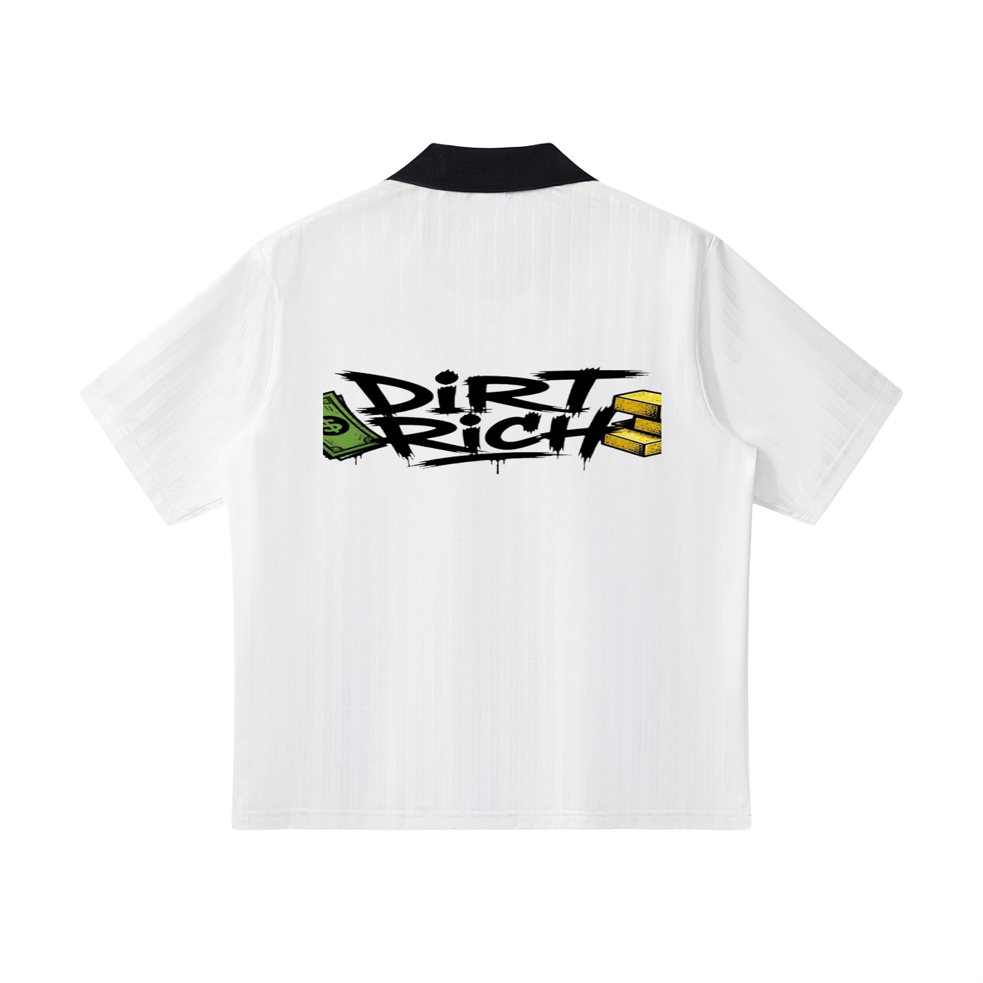 Contrast Collar Striped Soccer Jersey
