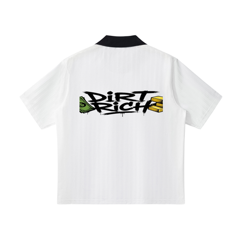 Contrast Collar Striped Soccer Jersey