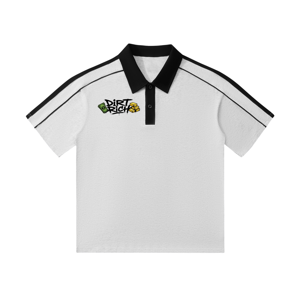 Contrast Collar Short-Sleeve Polo Shirt