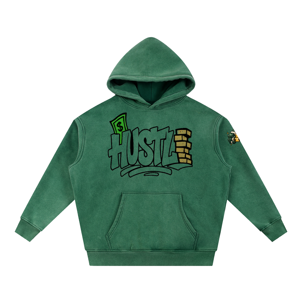 Snow Wash Fleece Oversize Hoodie