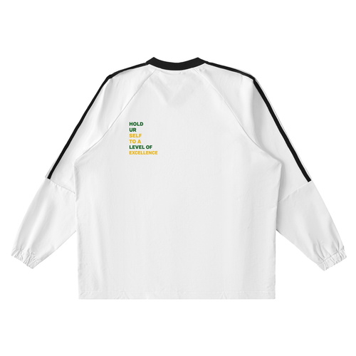 Color-Block V-Neck Long-Sleeve T-Shirt