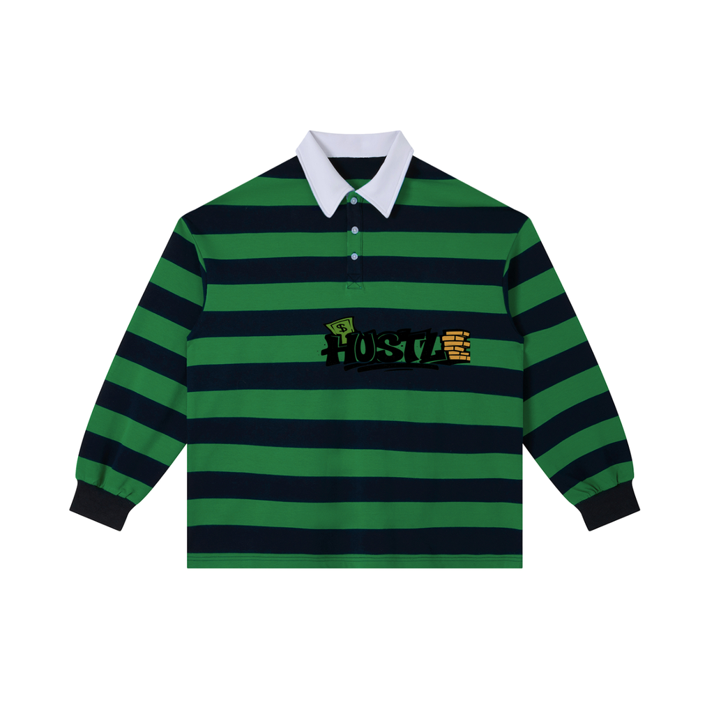 Color Block Stripe Polo Shirt