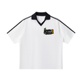 Contrast Collar Striped Soccer Jersey